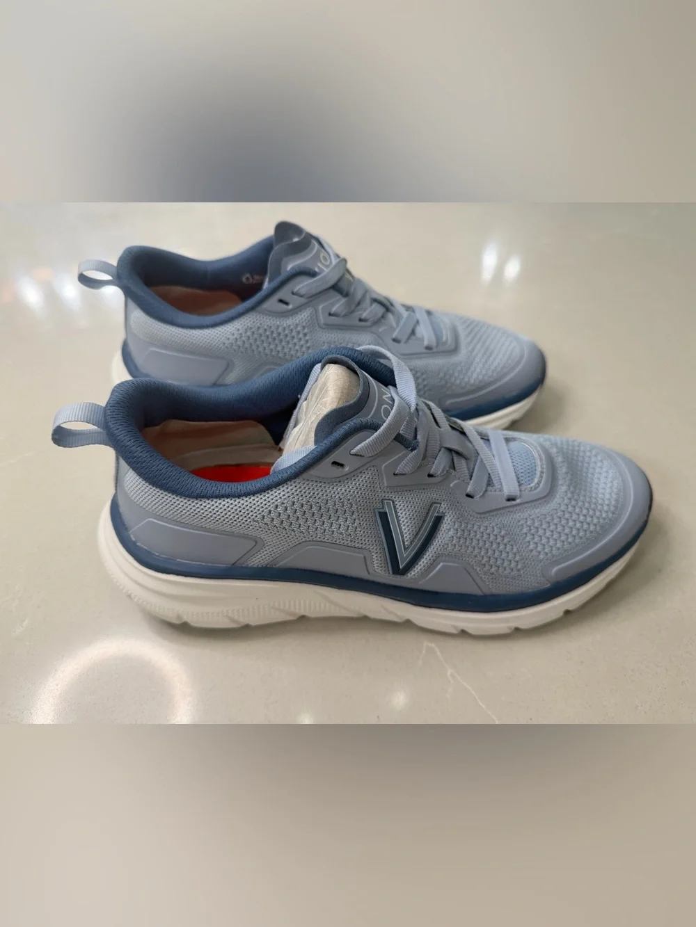 Vionic Walk Max Skyway Blue Knit Athletic Sneakers Women's Size 8.5